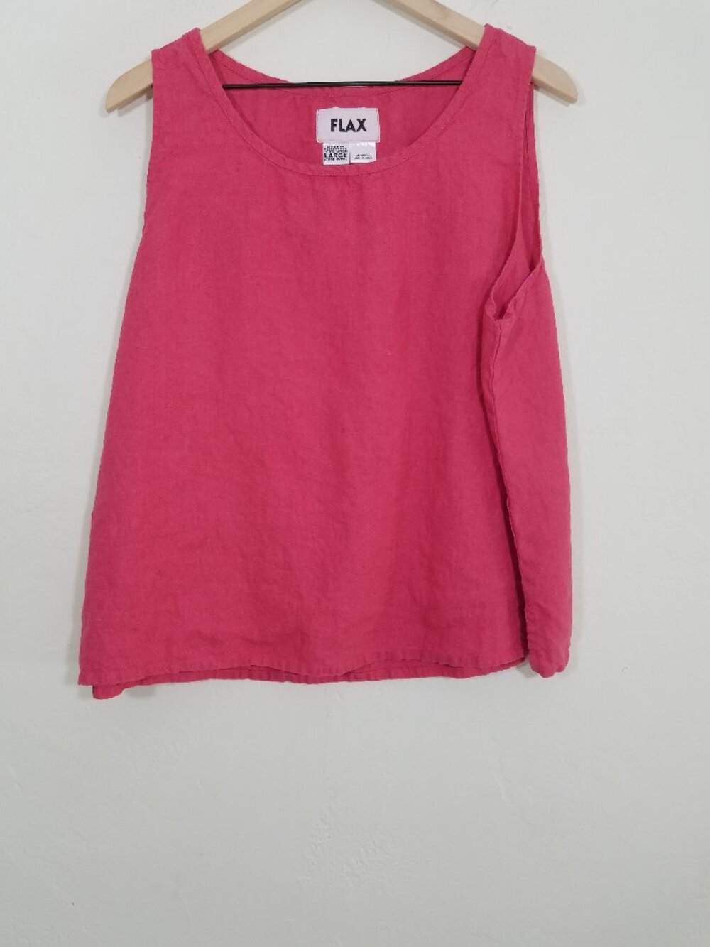 FLAX Linen Sleeveless Top Blouse Size L